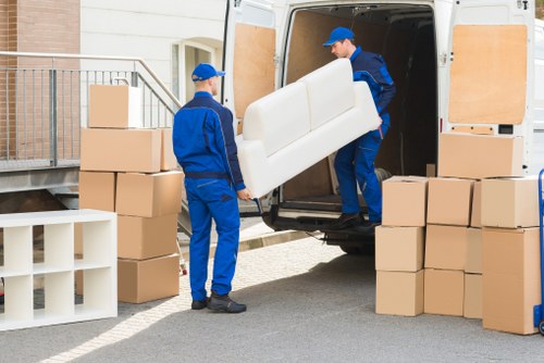 Professional moving van service planning a local relocation