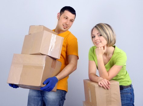 Packed boxes and moving supplies for removal services in Queenspark
