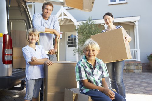 Removal van loading household goods for a Queenspark move