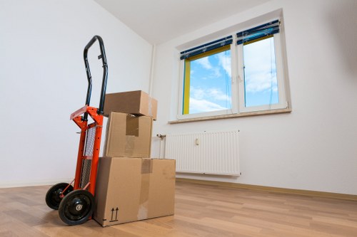 Team handling a booking and paperwork for removal services
