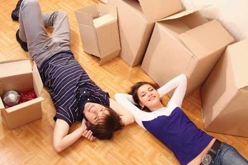 Packed moving boxes ready for removals in Queenspark