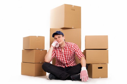 Boxes and packing supplies prepared by Queenspark removal specialists